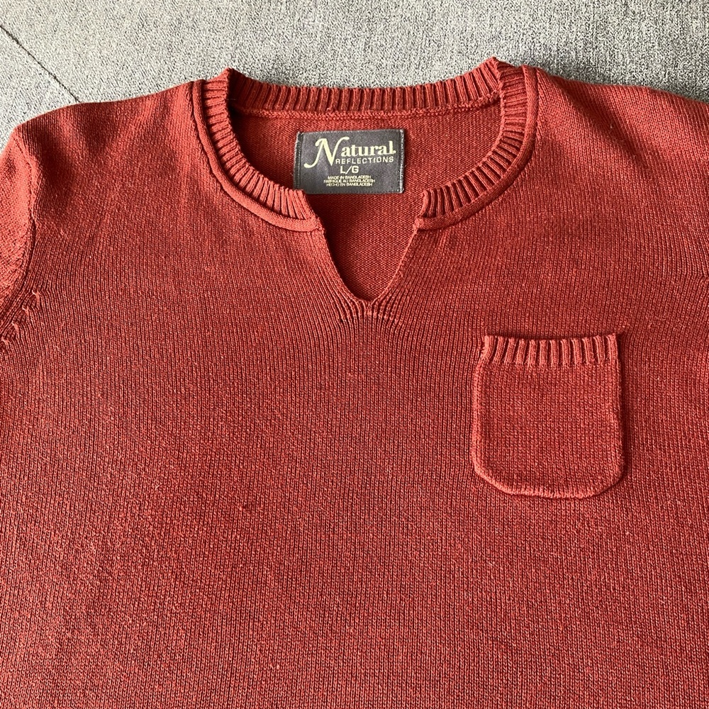 EUC Reflections Burnt Orange Sweater Size L - Picture 3 of 4